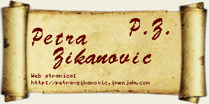 Petra Žikanović vizit kartica